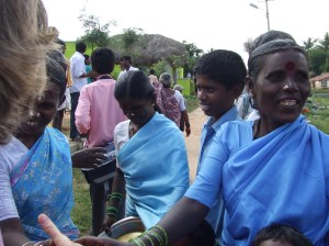Welcoming us to the Minijenahalli village